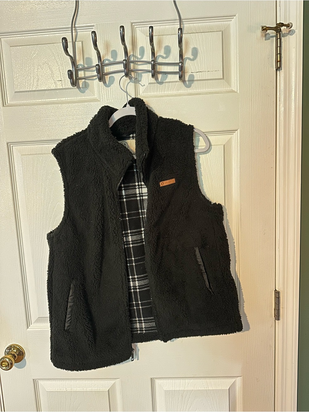 Women’s Black Sherpa Fleece Vest - Cozy Layering Vest